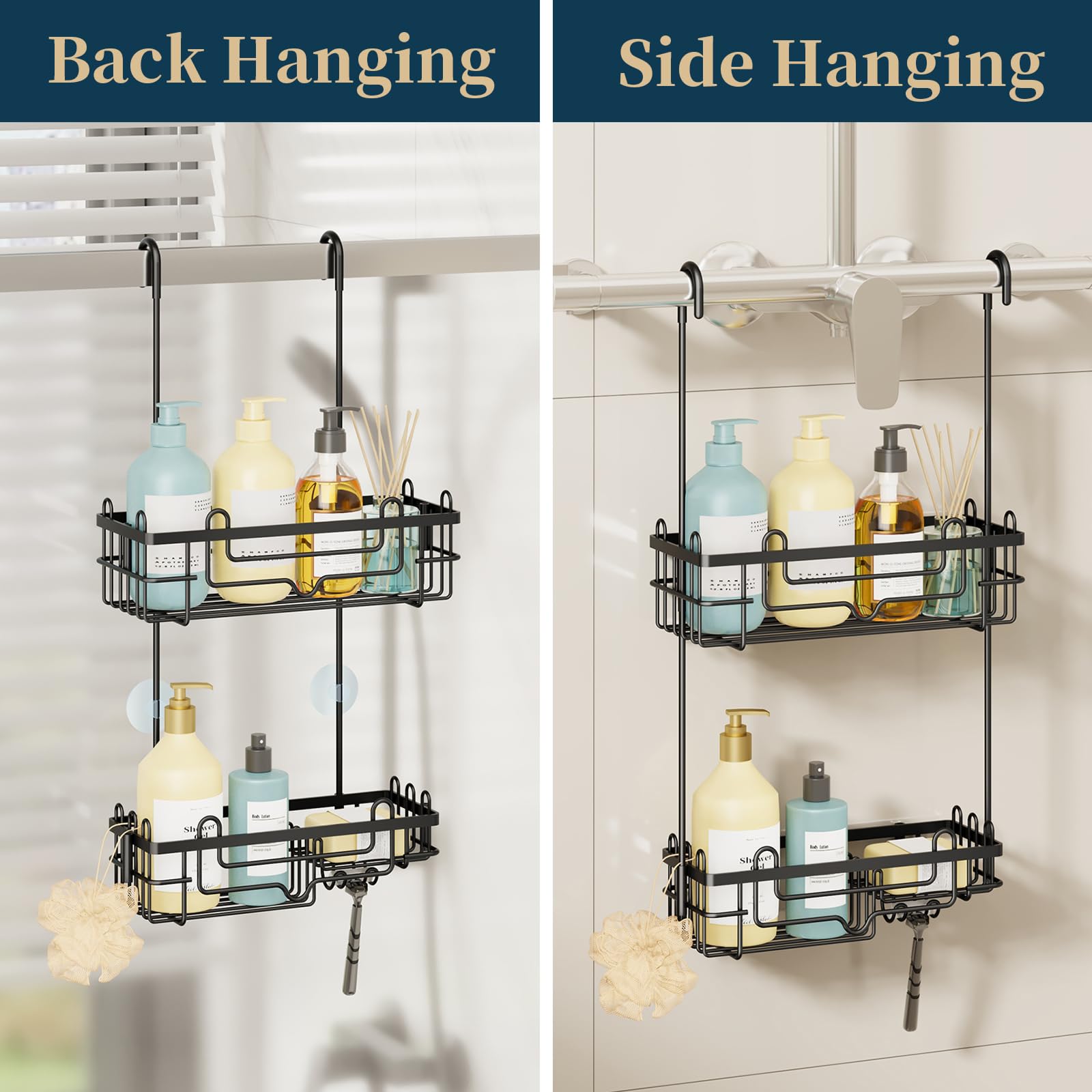 Consumest rustproof metal construction delivers durable bathroom storage.