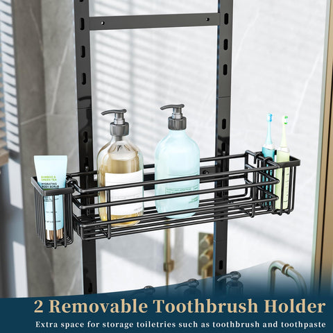 Consumest shower organizer with hooks adds convenient hanging storage for bath items