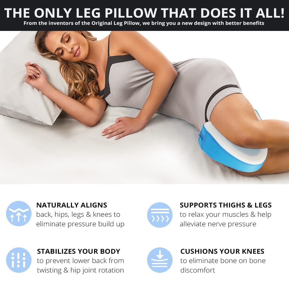 Contour Legacy ergonomic crescent shape contours to legs for natural sleep posture.