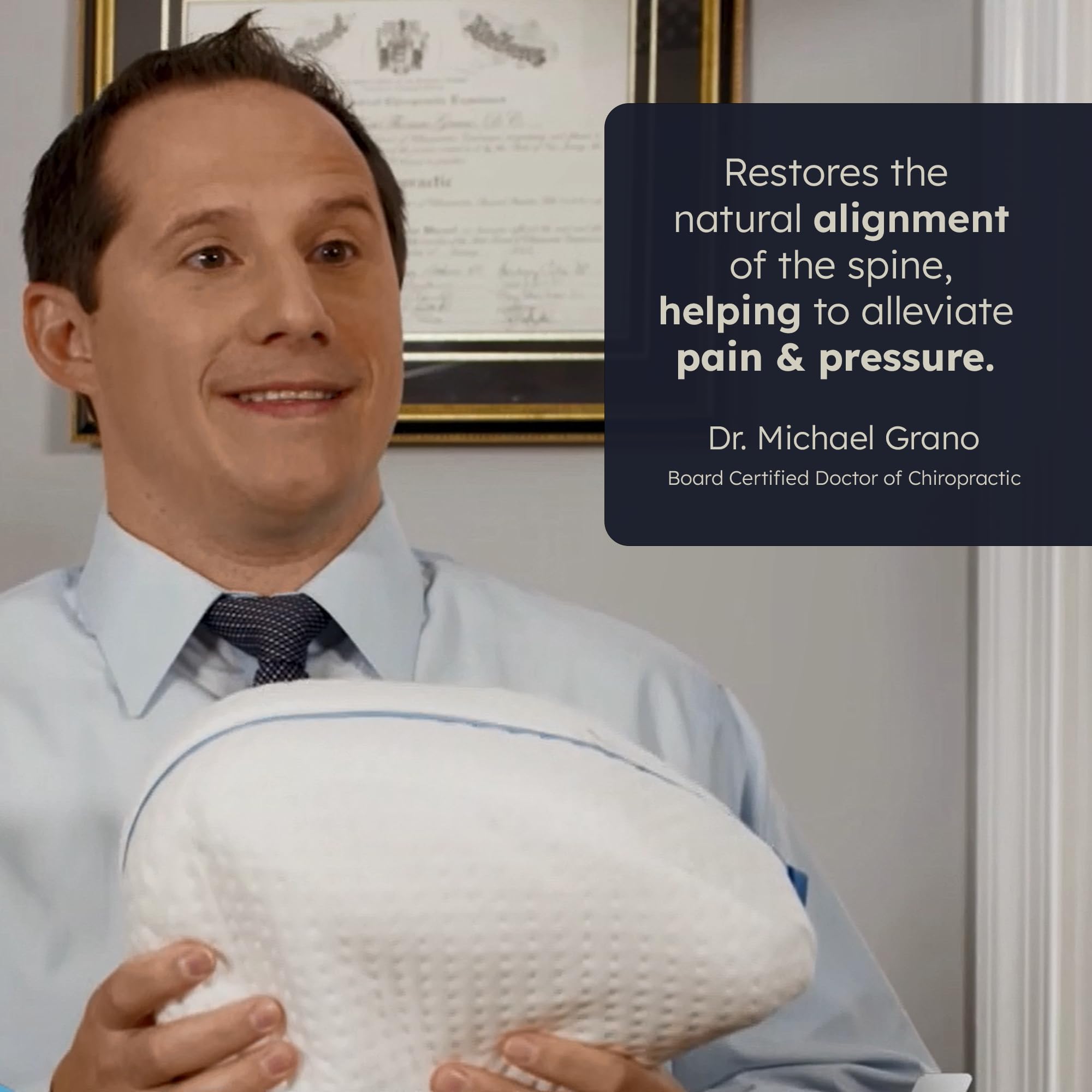 Contour Legacy leg pillow true leg design supports both legs and knees.