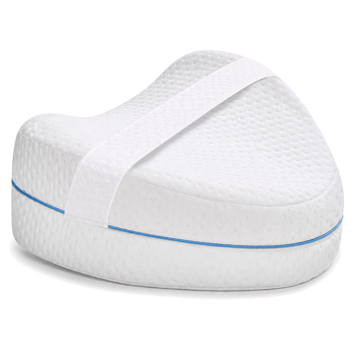 Contour Legacy XL leg pillow top view showing ergonomic crescent for proper alignment.