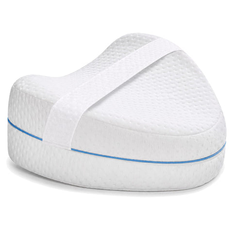 Contour Legacy XL leg pillow top view showing ergonomic crescent for proper alignment.