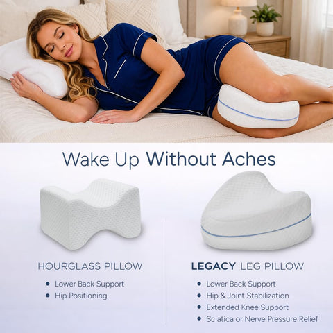Contour Legacy XL memory foam cushion promotes targeted knee alignment.