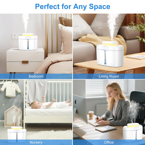 COO humidifier suited for bedrooms, nurseries, offices, and plants