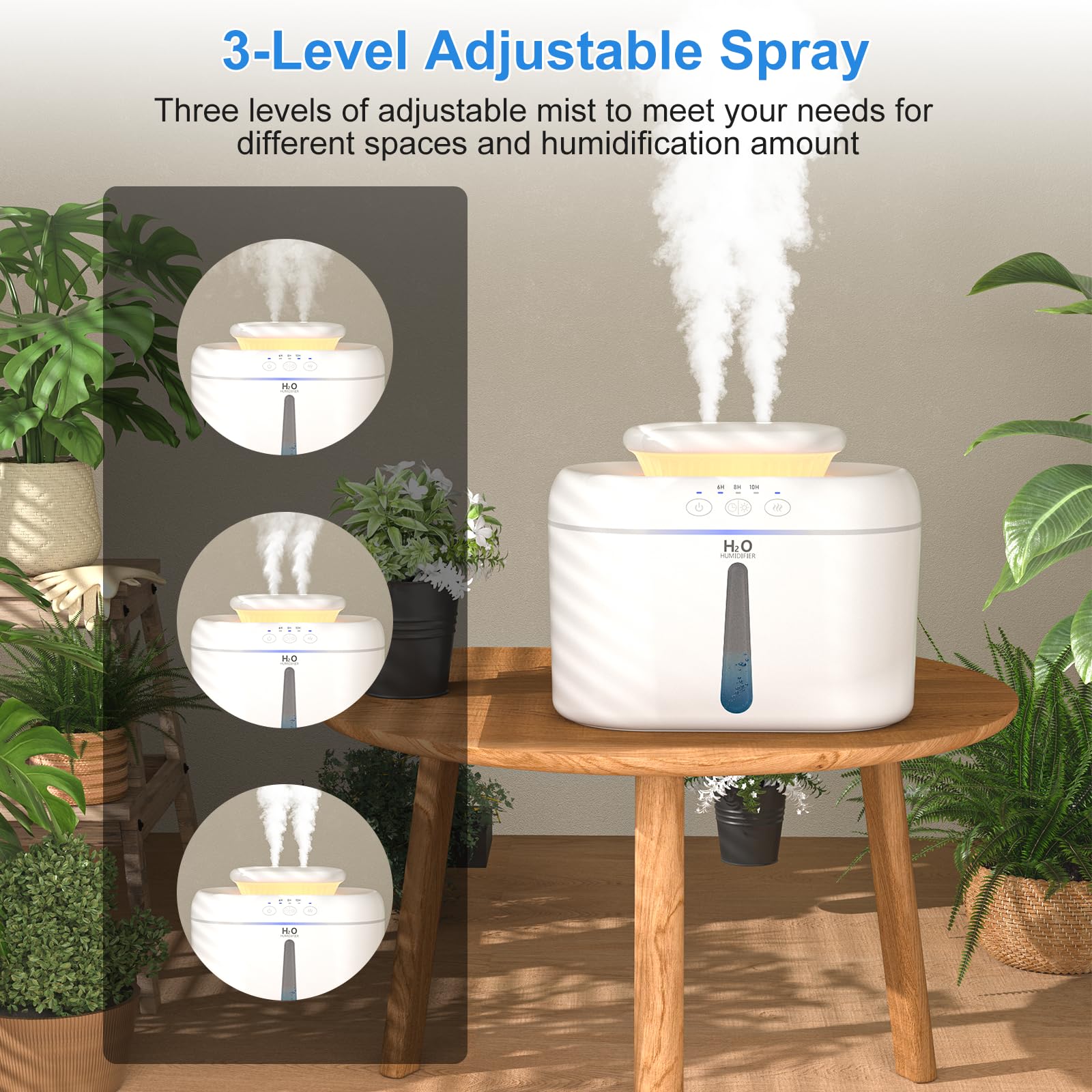 COO humidifier night light offers gentle illumination for night use
