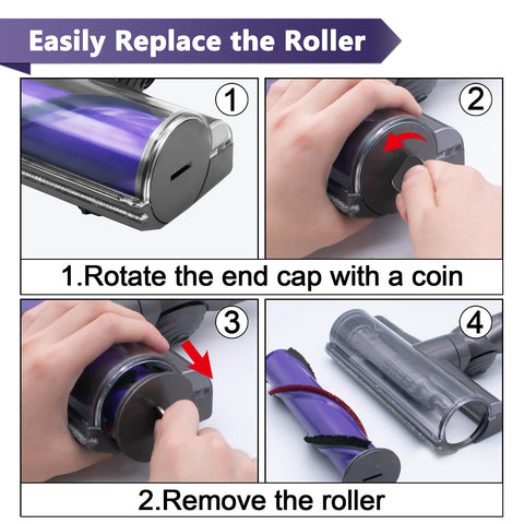 Coodss 180-degree rotation aids cleaning under furniture.