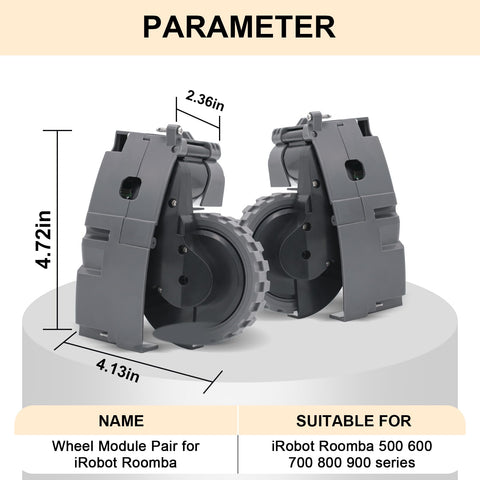 Coodss right drive wheel module for Roomba 500-900 series supports balanced cleaning.