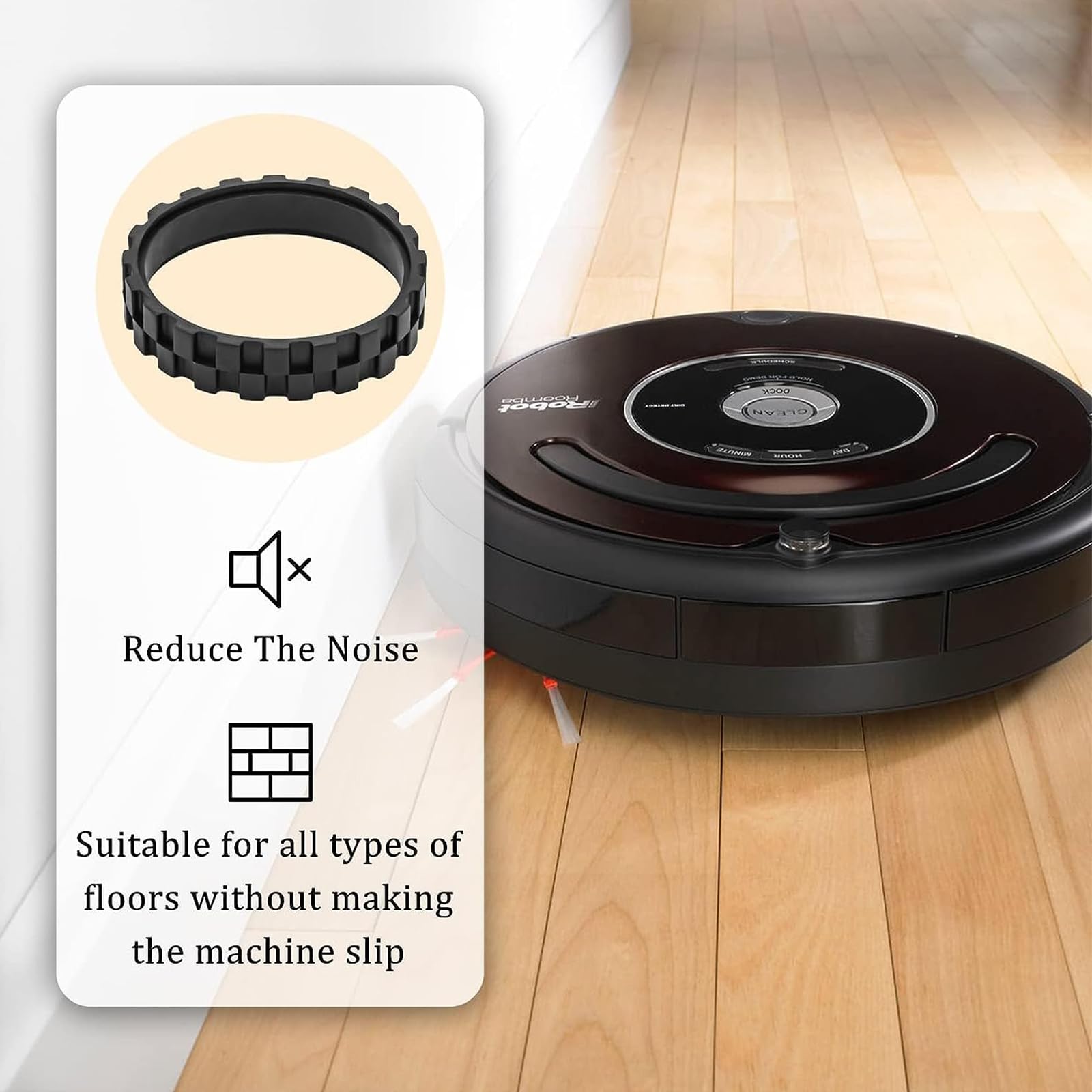 Coodss high-strength materials promote durable, long-lasting Roomba components.