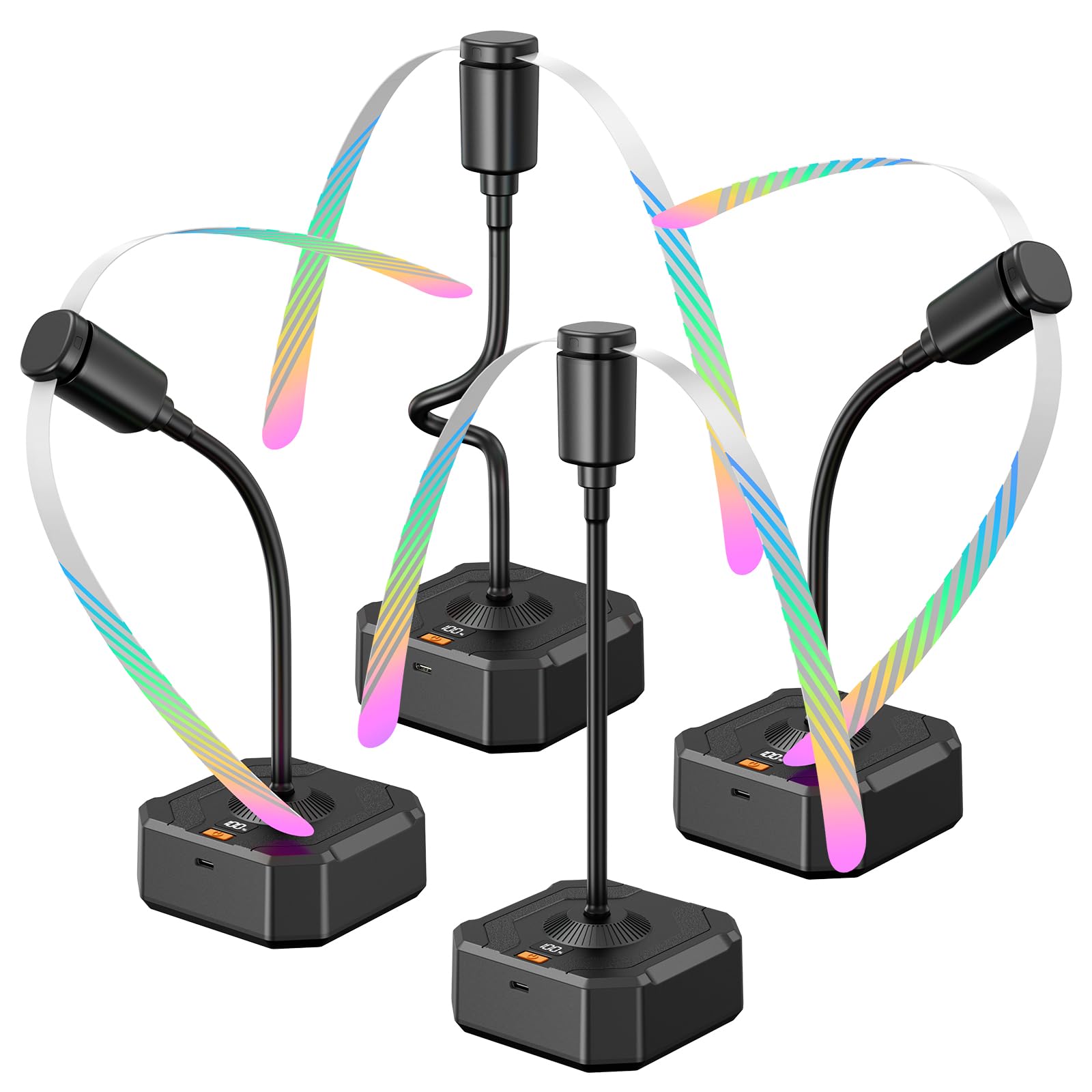 Coohea Fly Fans with dual-sided holographic blades deter flies during meals.