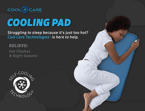 Close-up view of Cool Care Technologies cooling pad showing gel layer and surface area