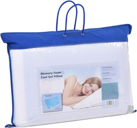 COOL GEL queen-size pillow adapts to back or side sleep styles