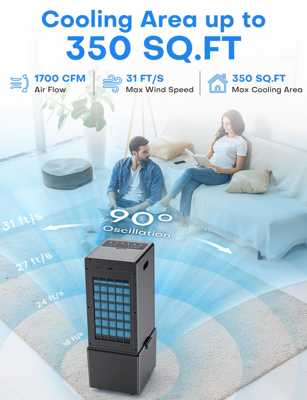 COOLECH 12-hour timer helps schedule cooling around your day
