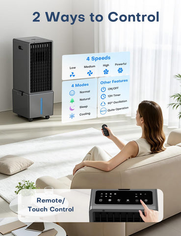 COOLECH LED touch panel and remote provide convenient operation from anywhere