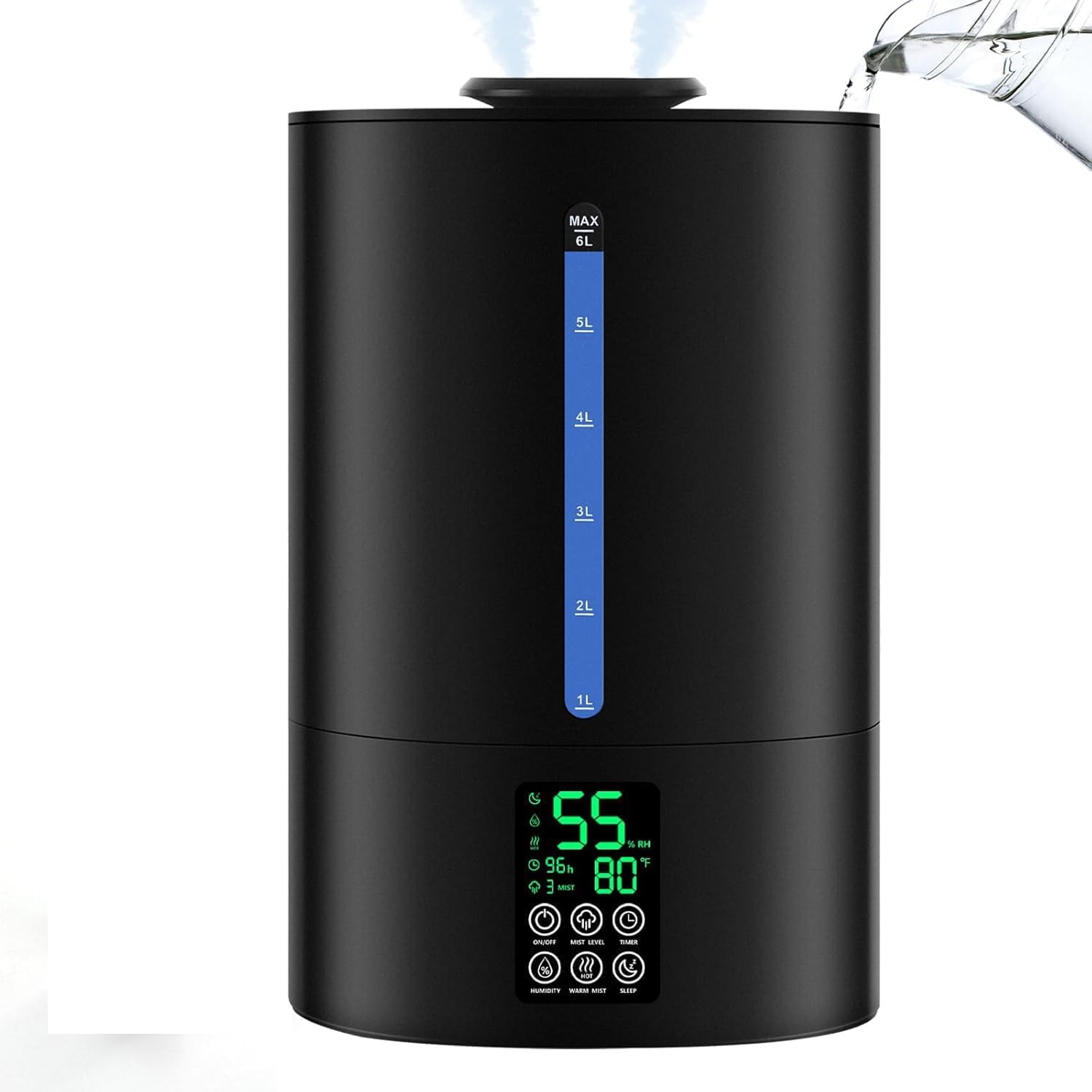 Coolfiqu 6L humidifier top-fill design for easy refills in any room