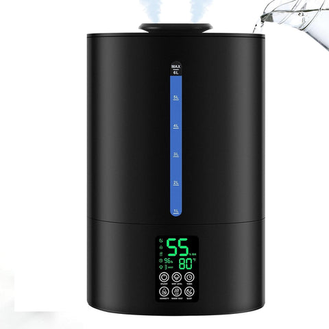 Coolfiqu 6L humidifier top-fill design for easy refills in any room