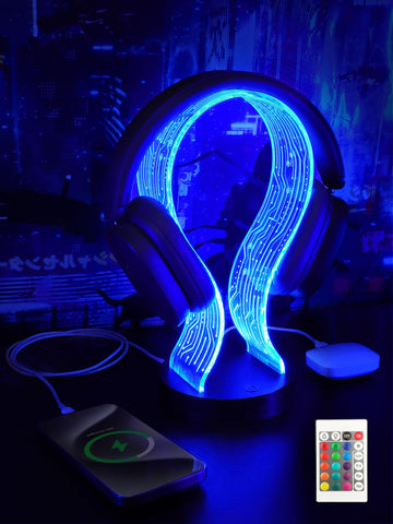 CoolGift Mart sturdy display elevates headphones for easy access.