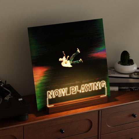 CoolGift Mart Light Up Record Holder illuminating album covers