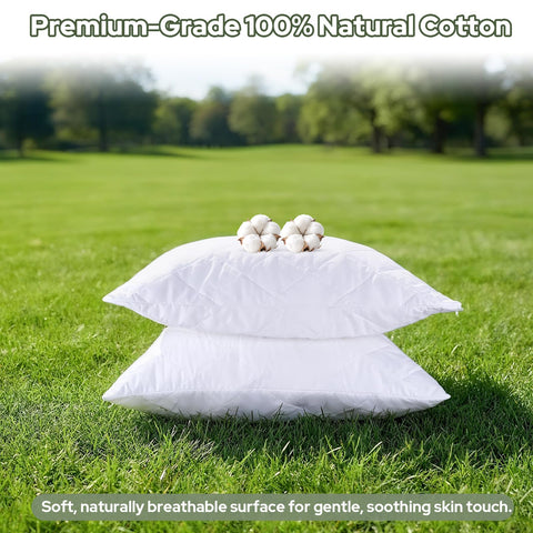 CoolShields pillow protector breathable surface supports airflow for cooler sleep.