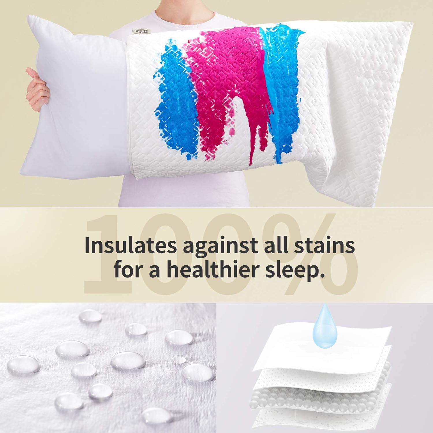 CoolShields pillow-protector hypoallergenic-dust-resistance helps maintain a cleaner sleeping surface.