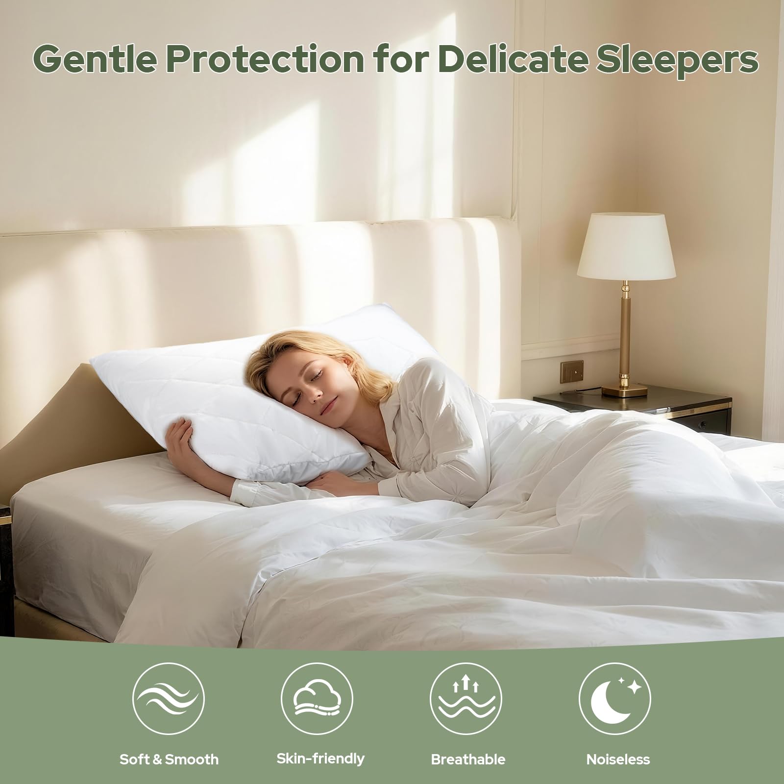 CoolShields pillow protector standard 20x26 fits most pillows securely.