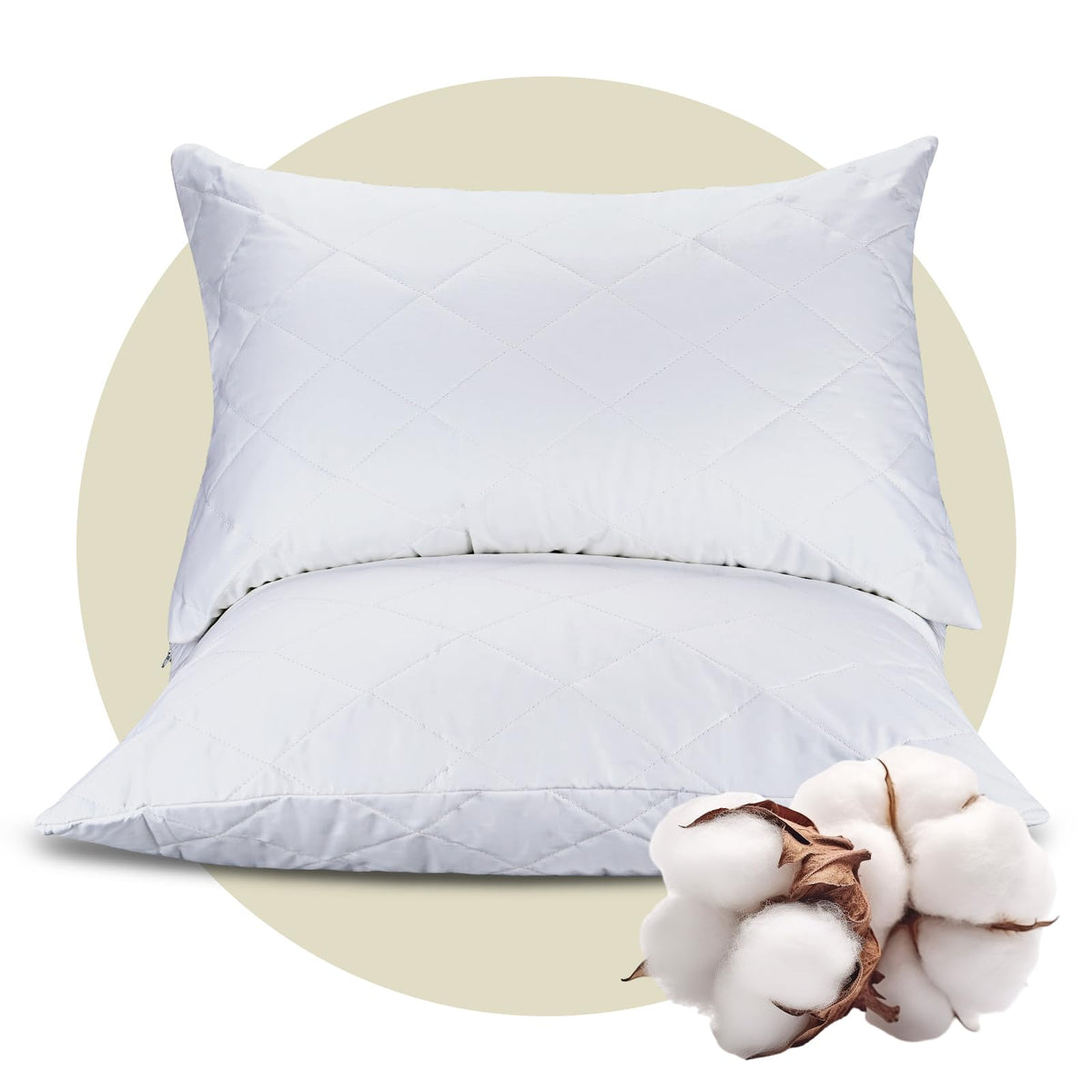 CoolShields pillow protector waterproof zipper keeps pillows clean and protected overnight.