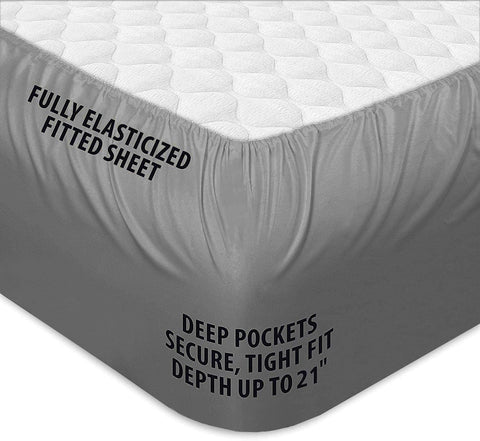 COONP Queen Topper shows elastic deep pocket securing the topper to the mattress
