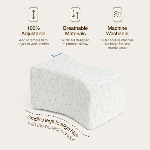 Coop Home Goods adjustable inserts customize knee pillow fit for personalized support