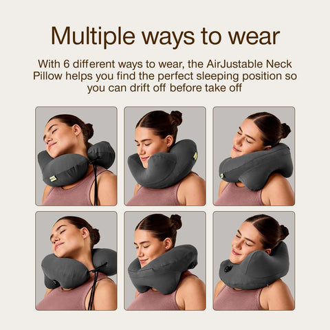 Coop Home Goods AirJustable neck pillow ergonomic shape for better alignment.