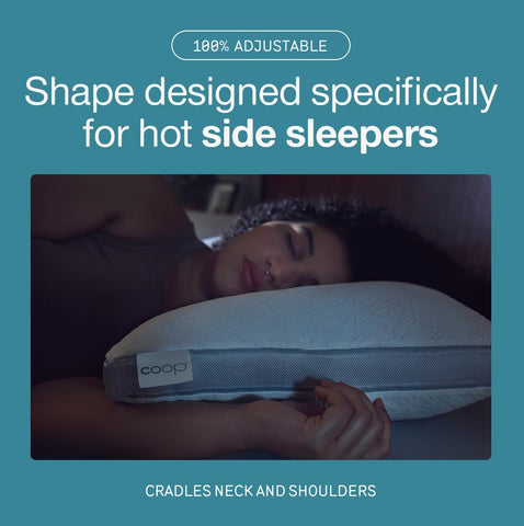 Coop Home Goods Cool+ Cut-Out Pillow gel-infused fill boosts airflow and cooling