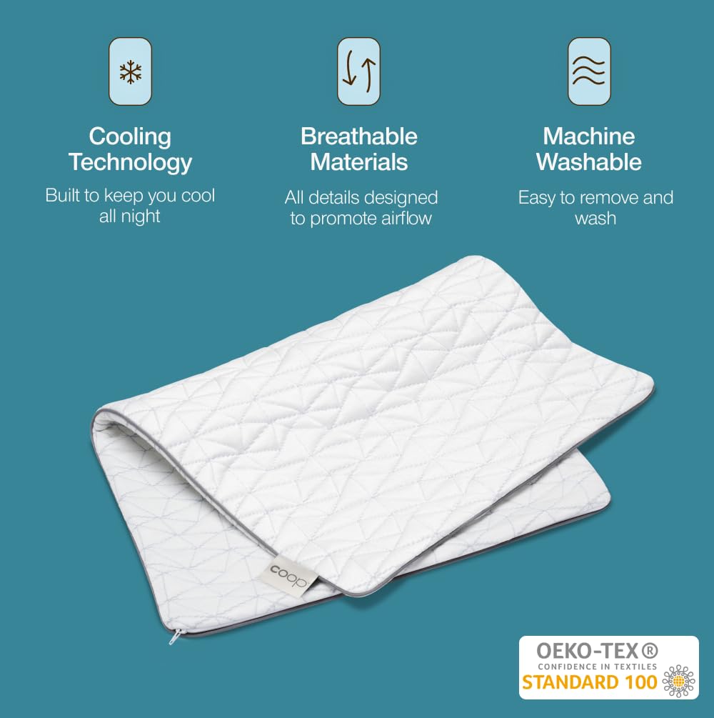 Coop Home Goods two-sided pillowcase showing breathable fabric for cozy nights.