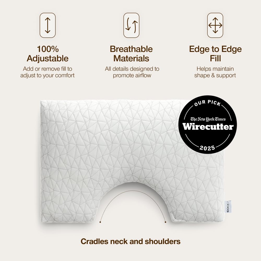 Coop Home Goods memory-foam-core provides responsive support and plush feel.