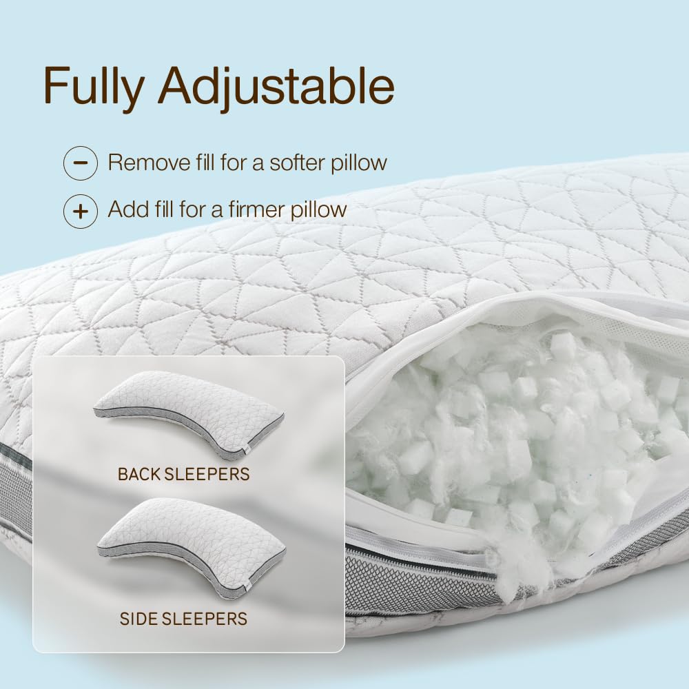 Coop Home Goods Eden Crescent pillow back view, ergonomic crescent for natural support