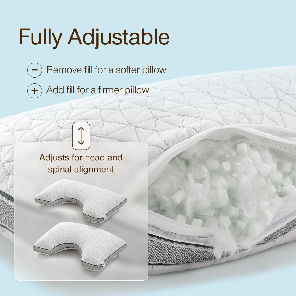 Eden Cut-Out Pillow shoulder-relief design visible for neck alignment