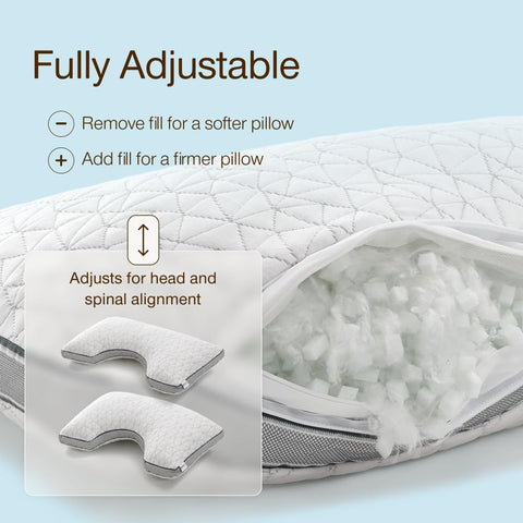 Eden Cut-Out Pillow shoulder-relief design visible for neck alignment