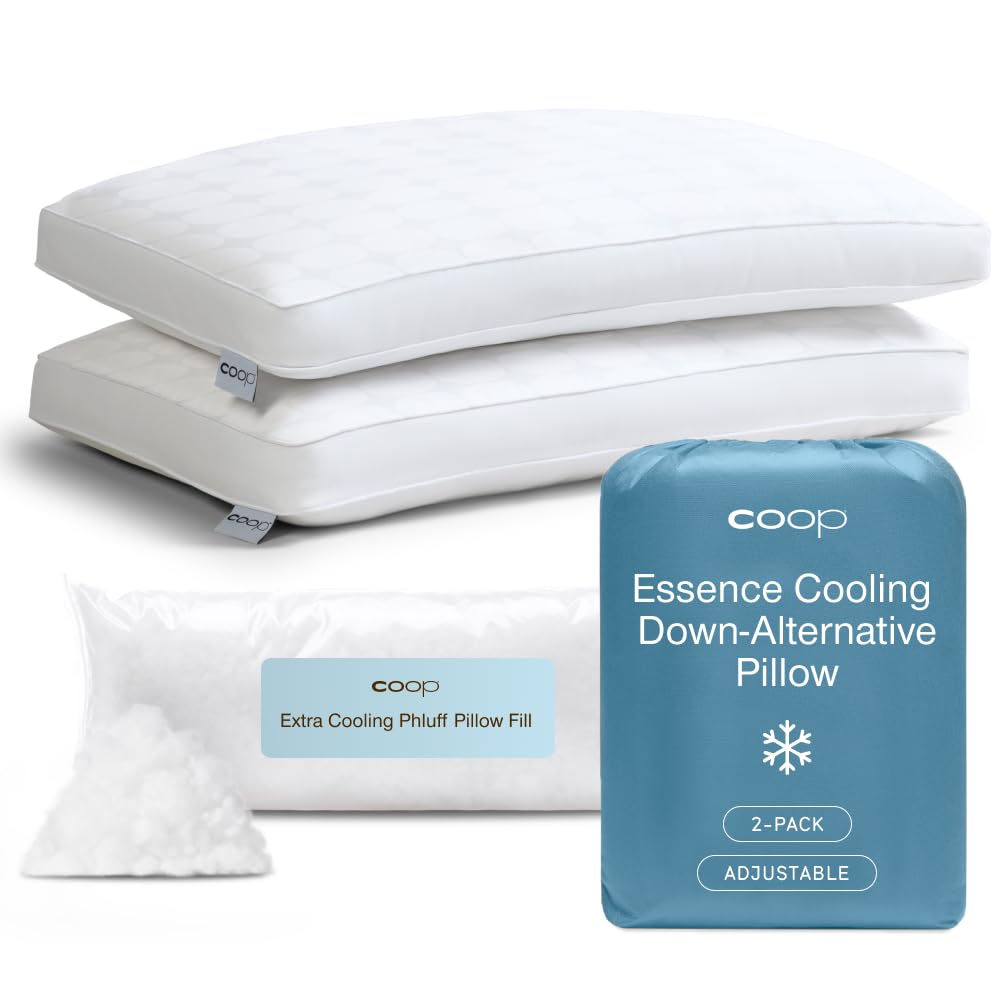 Coop Home Goods Essence pillow cover closeup with cooling fabric; ideal for hot sleepers.