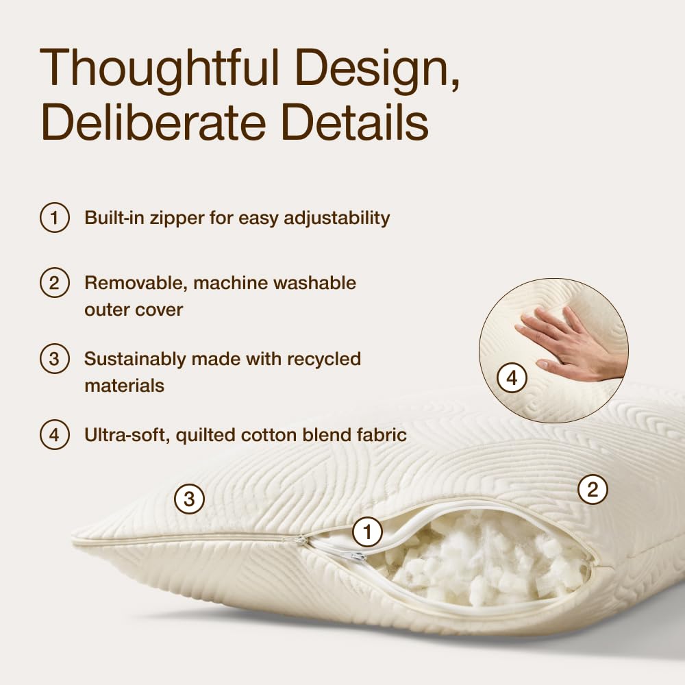 Coop Home Goods extra fill pouch for customizing firmness and loft
