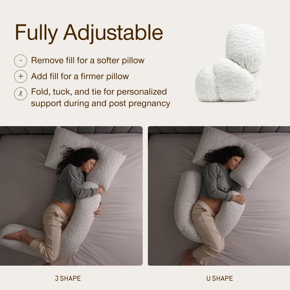 Close-up of memory foam and microfiber fill in the Coop pillow.