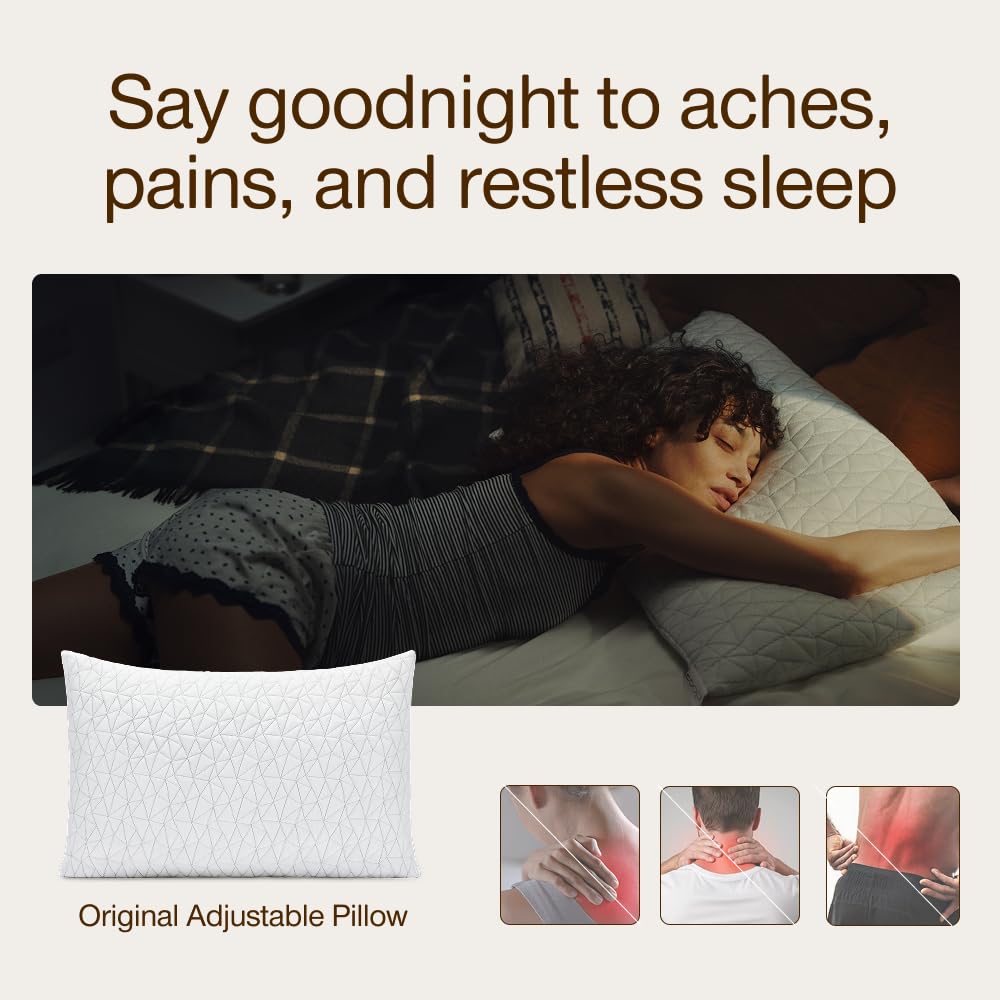 Coop Home Goods Original Pillow extra fill bag lets you customize loft to your preference