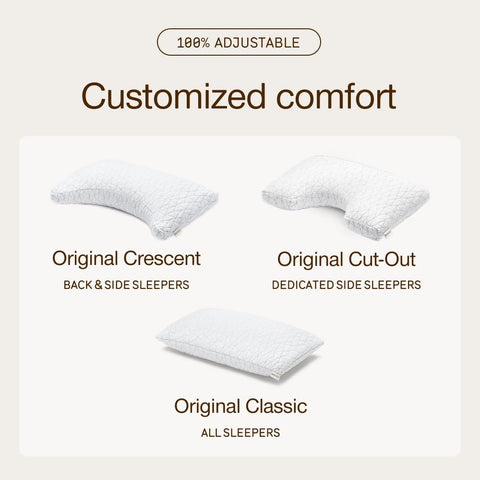 Coop Home Goods Original Pillow suitable for back, side, and stomach sleepers with adaptable support