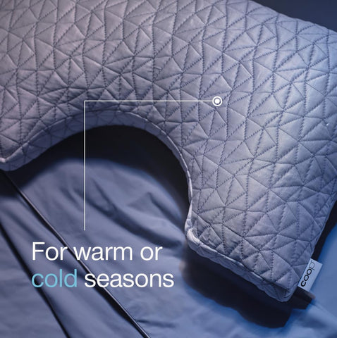 Cool side helps hot sleepers stay comfortable through warm nights.