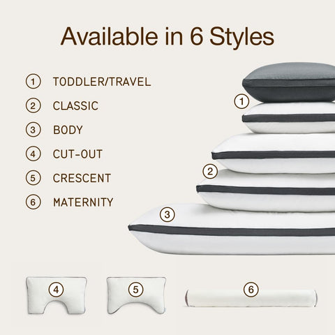 Coop Home Goods queen and king size options fit memory foam pillows securely.