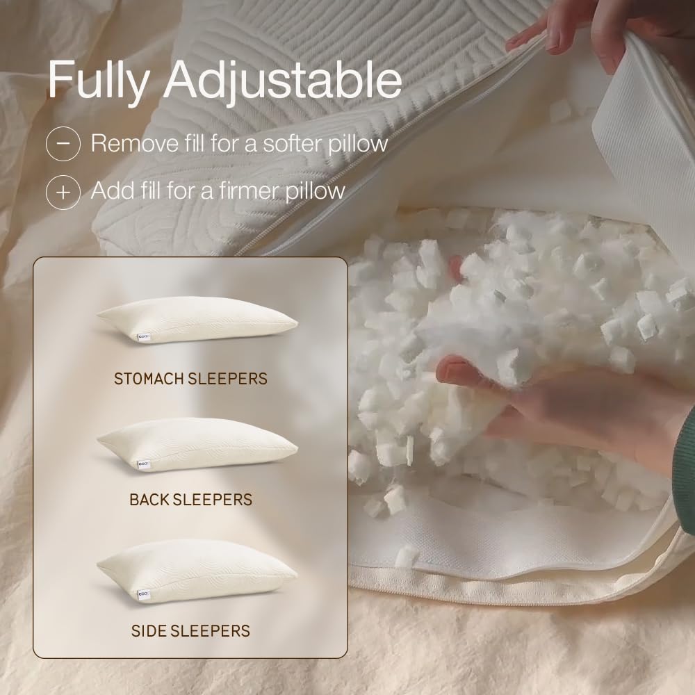 Coop Home Goods Talalay latex pillow queen contouring for neck support
