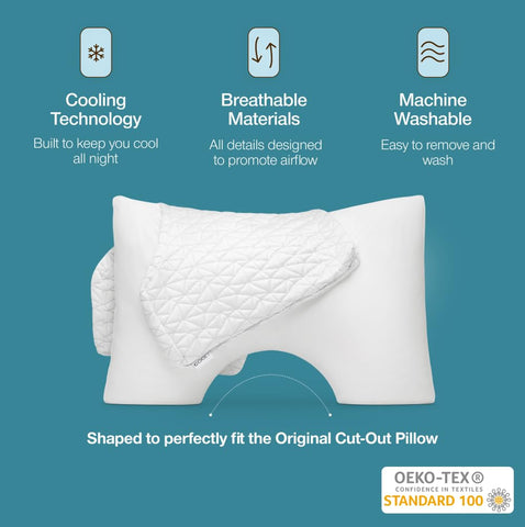 Coop Home Goods Cool Side pillowcase shows soft Lulltra fabric on one side.