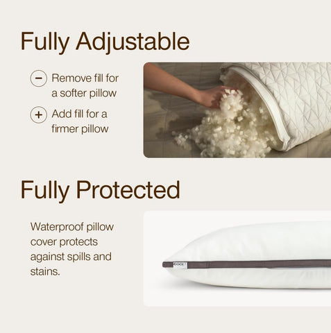 Coop Home Goods Ultra-Tech waterproof pillow protector safeguards against spills