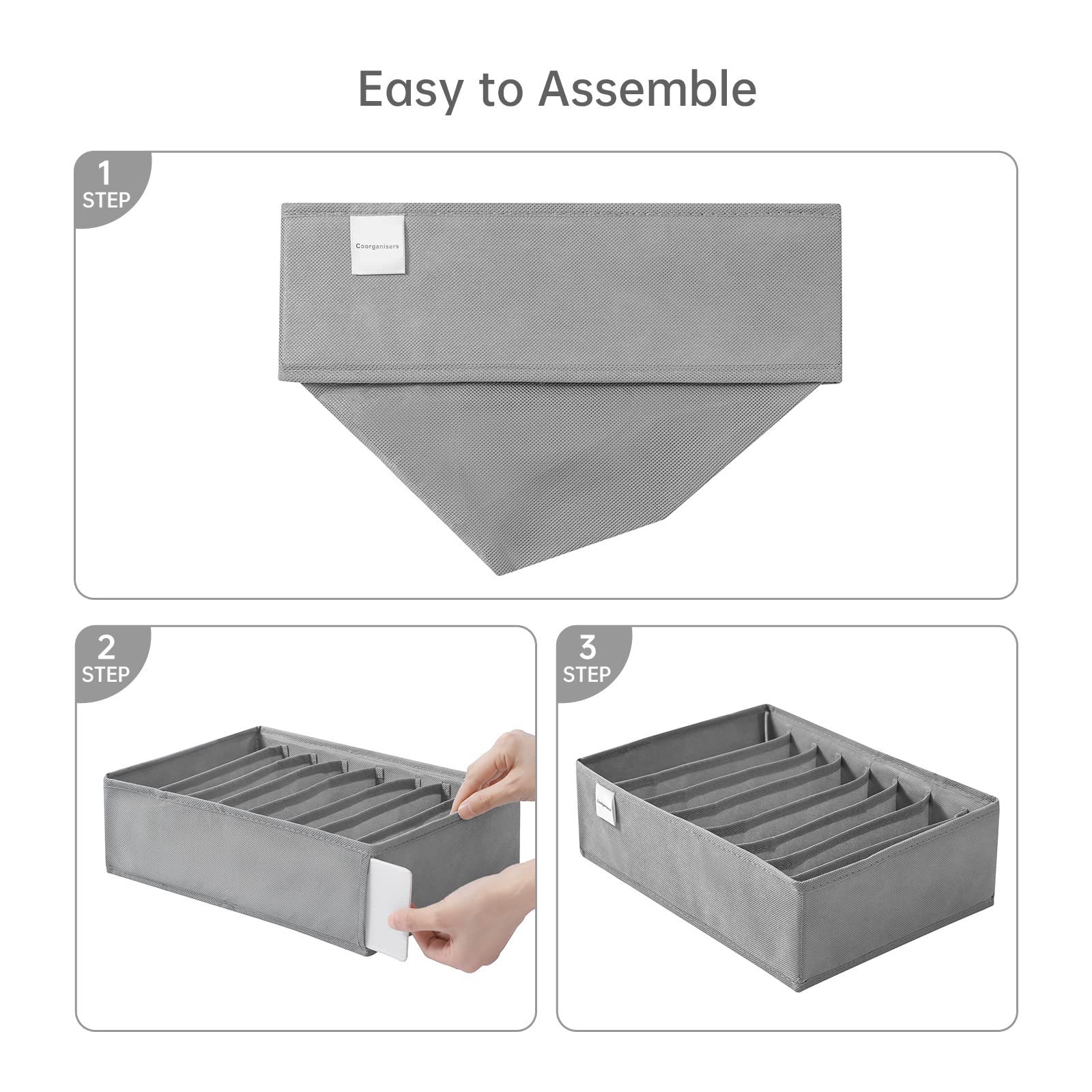 Coorganisers foldable and stackable wardrobe design maximizing closet space