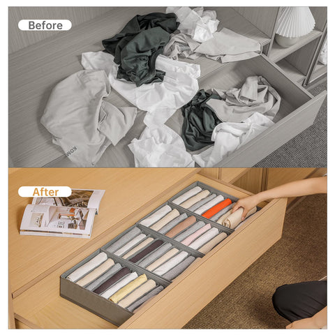 Coorganisers wardrobe storage box with foldable design for space saving.