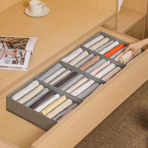 Coorganisers washable fabric drawer organizer cleans by hand wash.