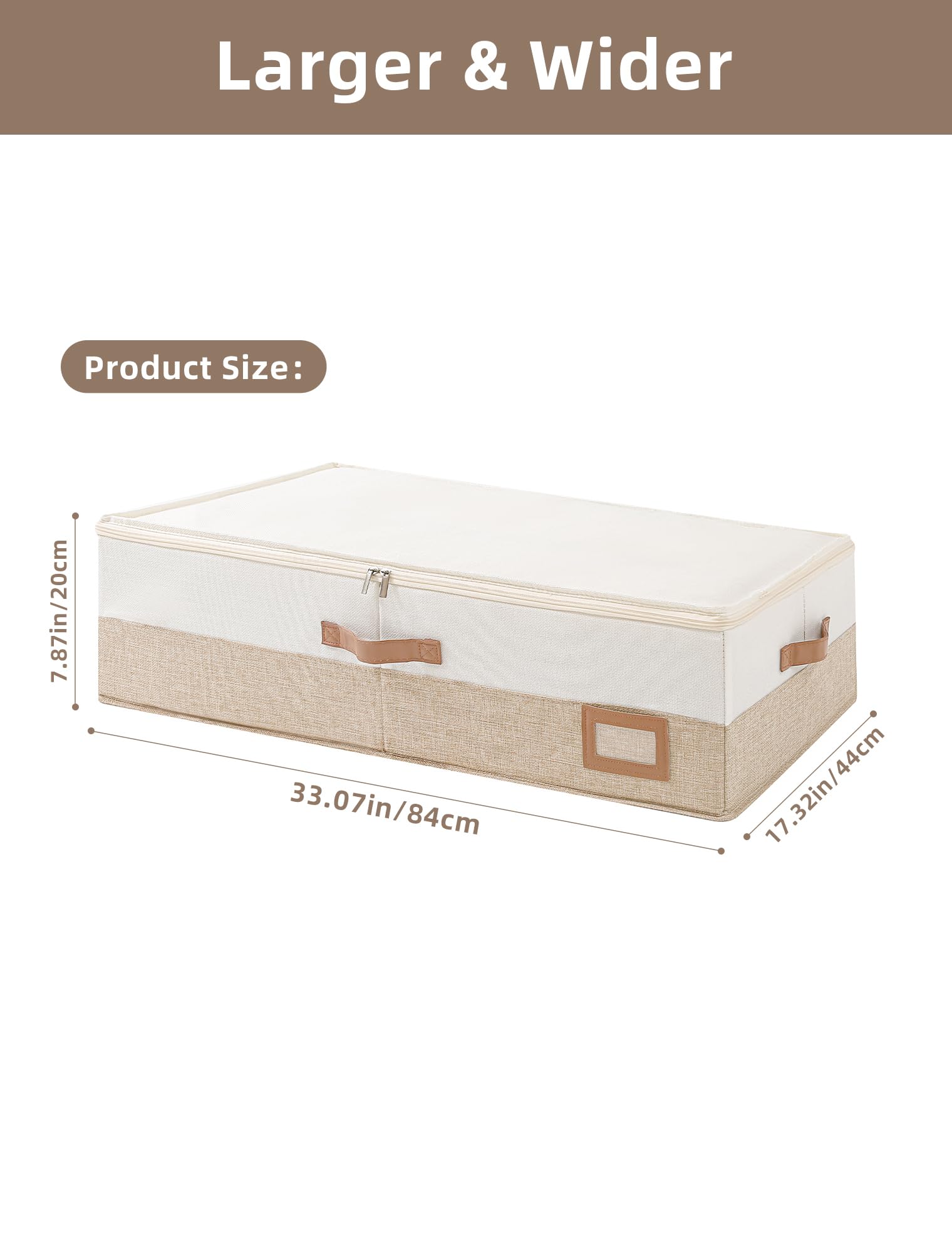 Coorganisers storage box lid pockets shown for organized storage of shoes and veils.