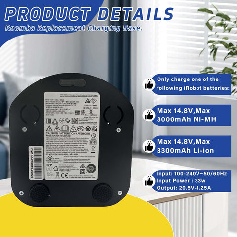 Copeeanzy Roomba i5/i6/i7 dock base for universal Roomba charging