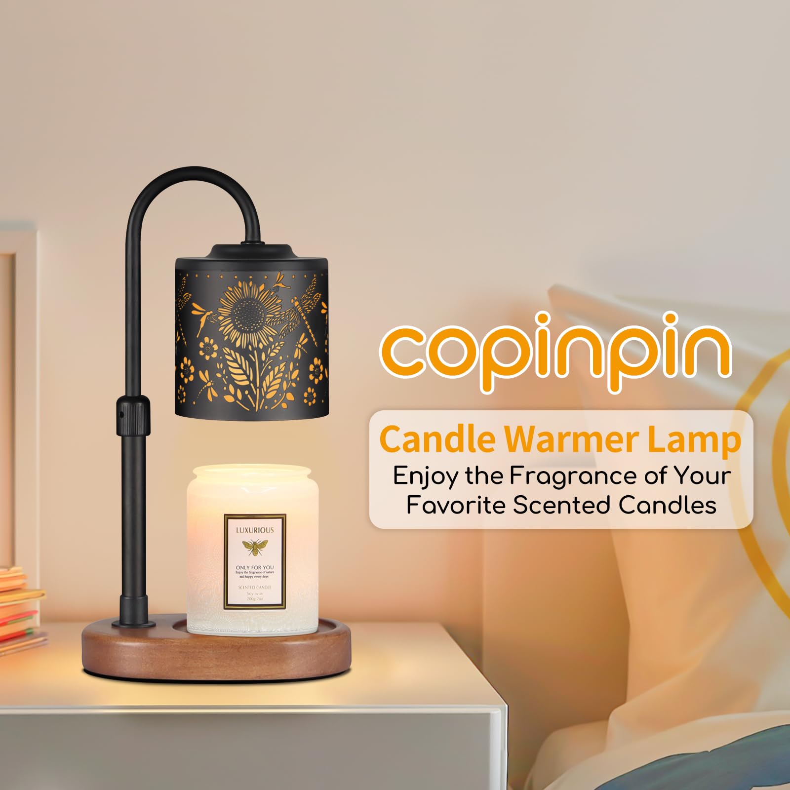 Copinpin wood base with anti-slip pads keeps the unit stable